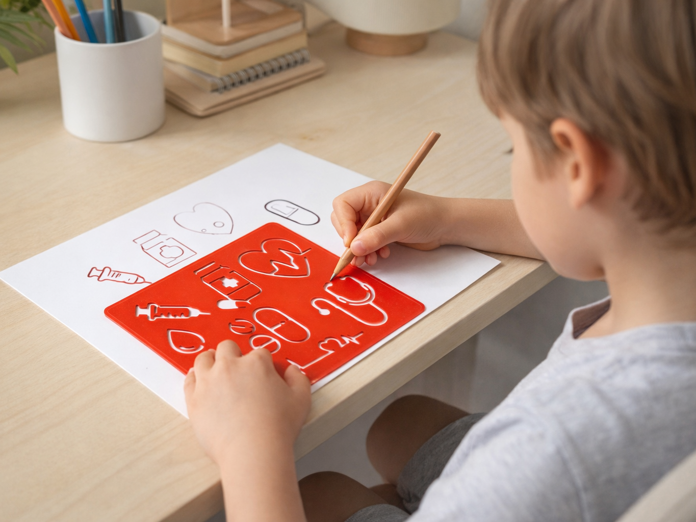Drawing Stencils Montessori Template for Kids