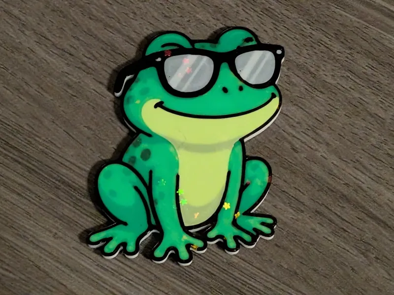 Frog wearing sunglasses