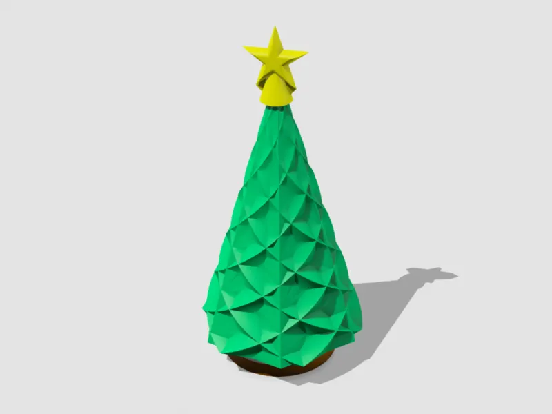 Christmas tree with star decoration