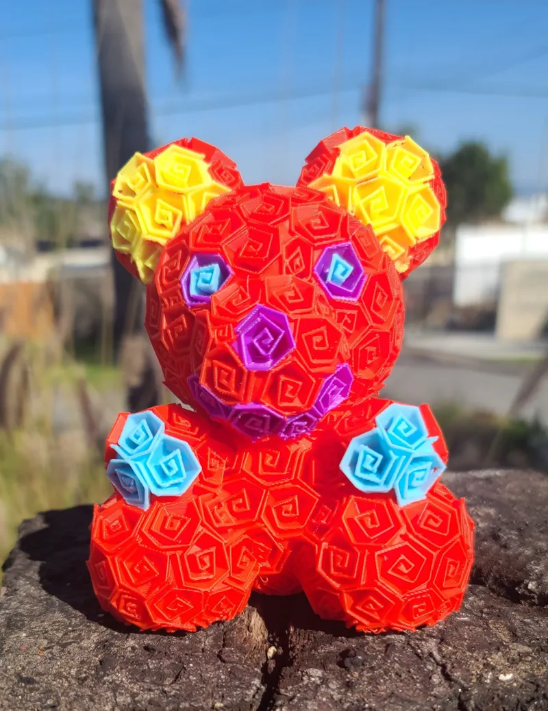 Rose Bear Painted
