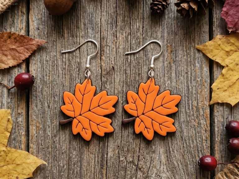 Maple Leaf Earrings - 1