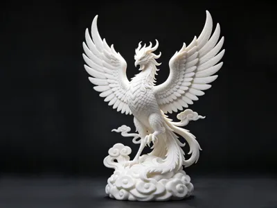 Auspicious Four Divine Beasts — Vermilion Bird (Reborn Facing the Sun)
