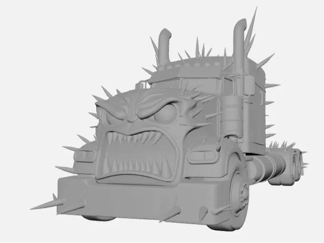 Demonic "Hell-Hauler" Spiked Semi-Truck