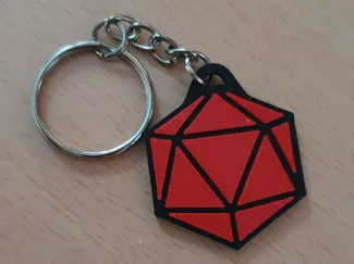 Keychain D20 Dice