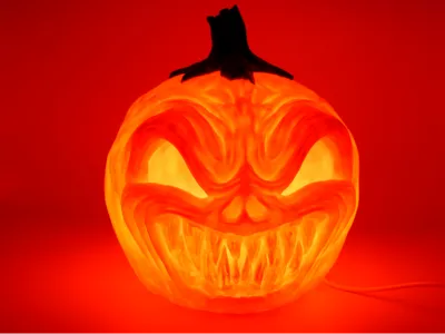 Halloween Pumpkin Lamp/Candy Jar (LED Lamp Kit)
