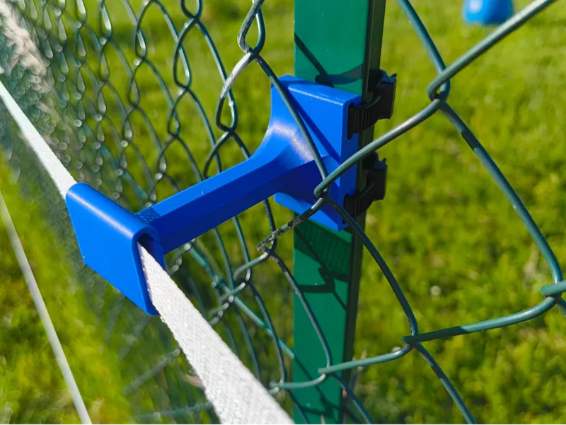 Electric fence insulator for back of T-posts