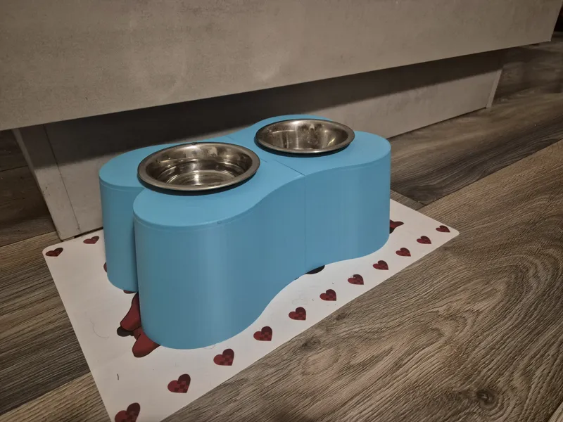 Dog Bone Double Bowl Holder