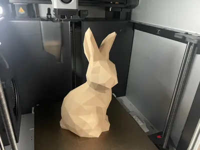 Low Poly Welding Rabbit Giant Low Poly Bunny by ArgiCZMakerWorld: Download Free 3D Models
