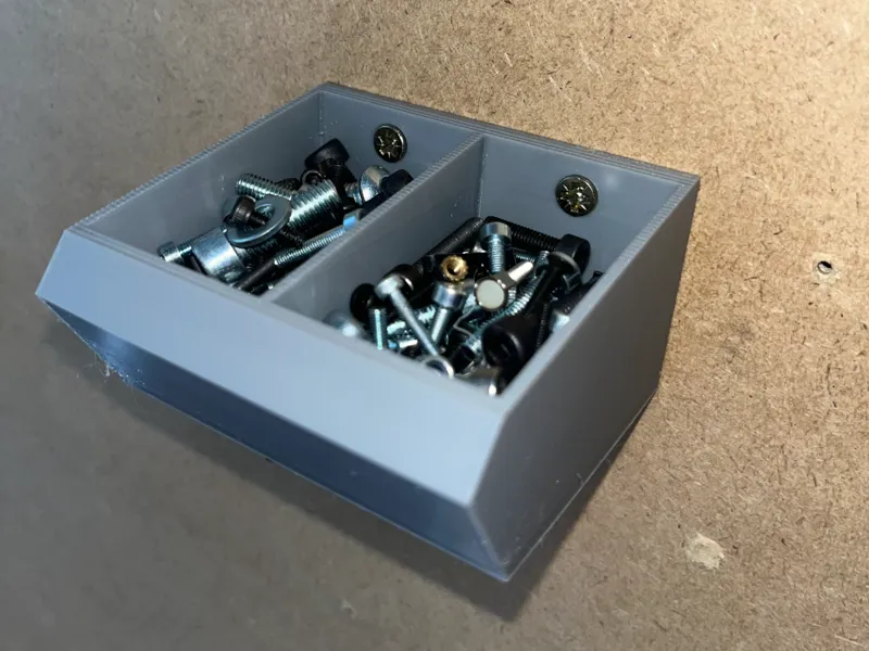 Wall-mounted screw storage box