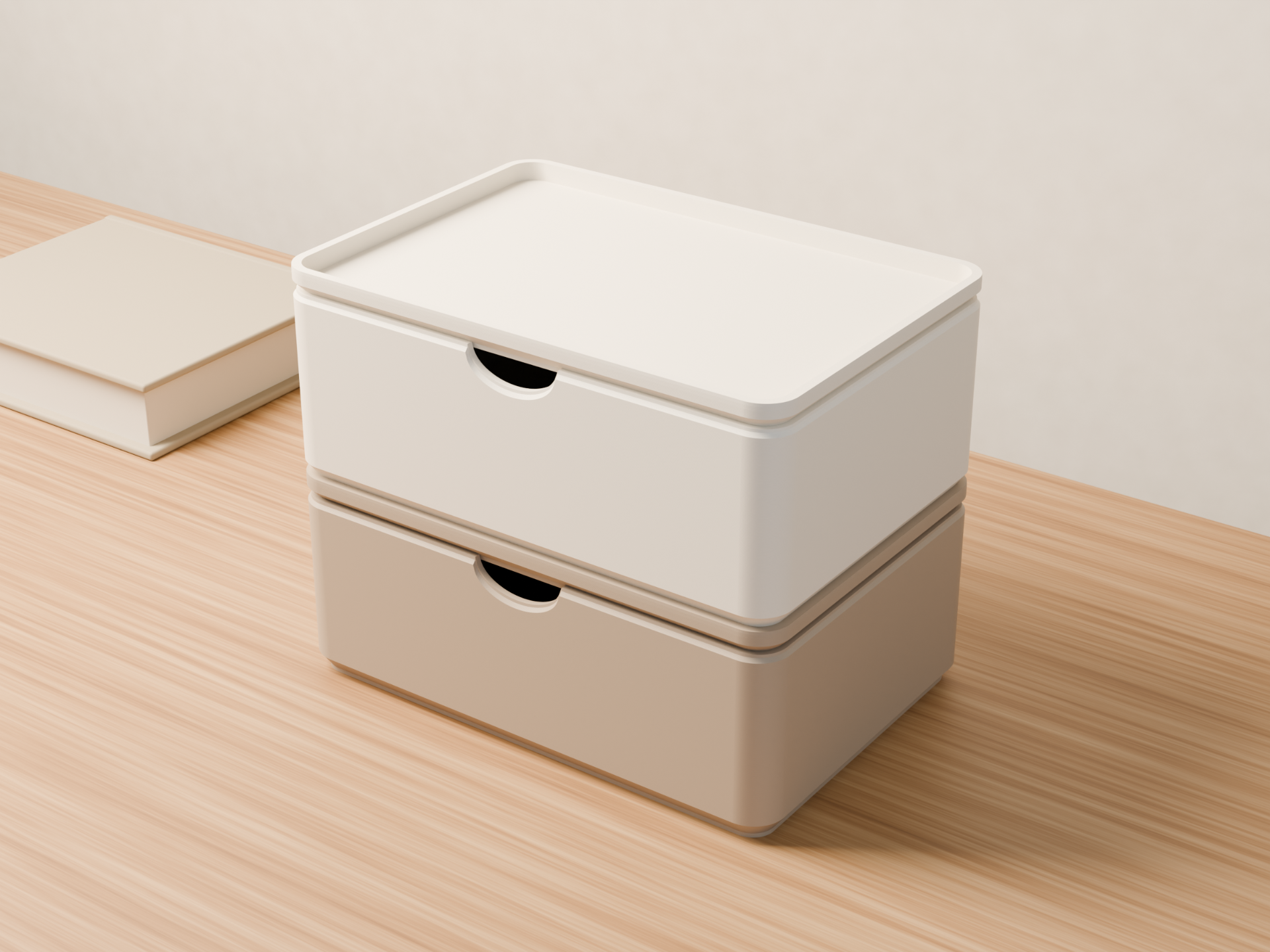 Japandi StackBox Smooth | Stackable Box + Tray Lid - 1
