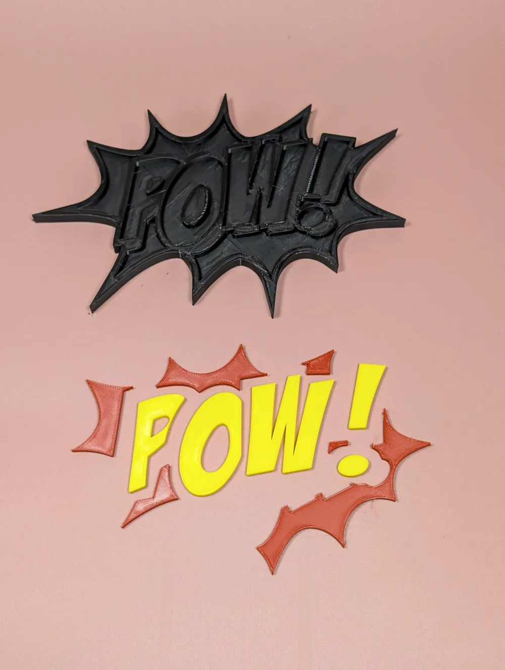 Comic Book POW Sign (AMS and NON AMS Versions) - Free 3D Print Model ...