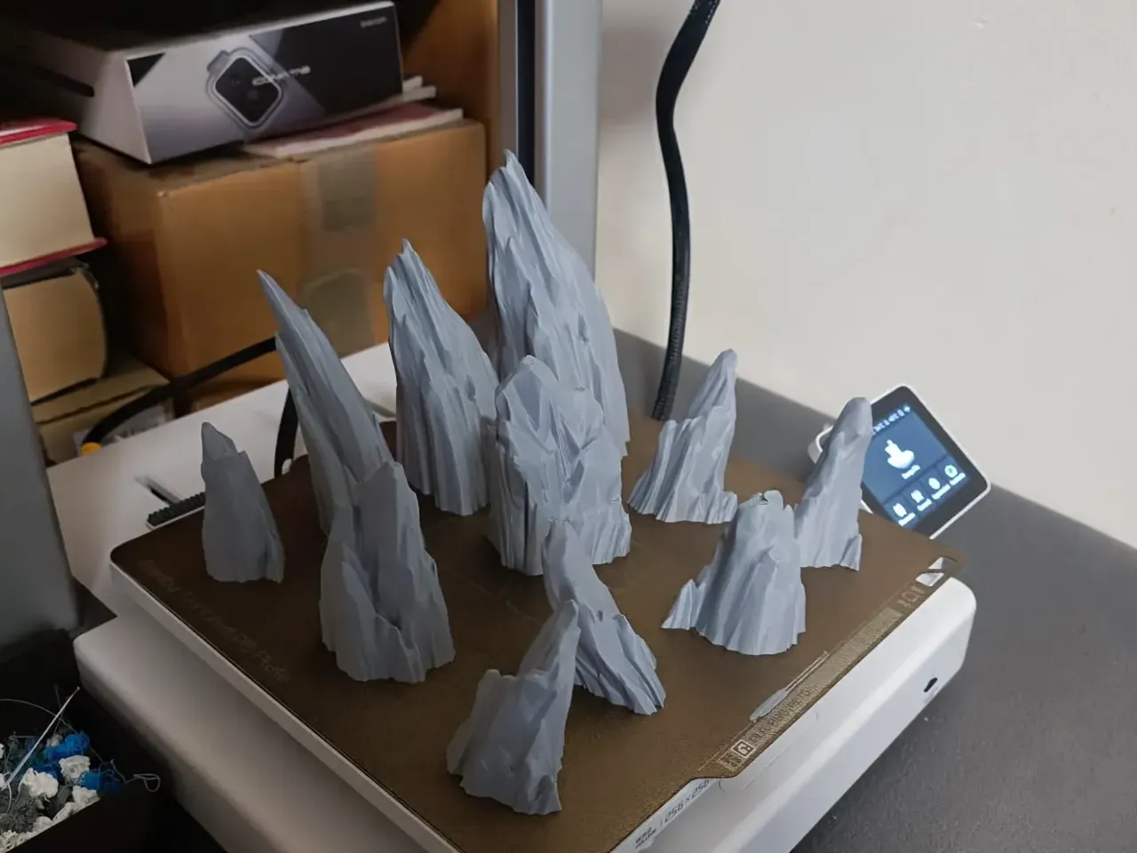 Scatter rocks collection terrain pieces view 2