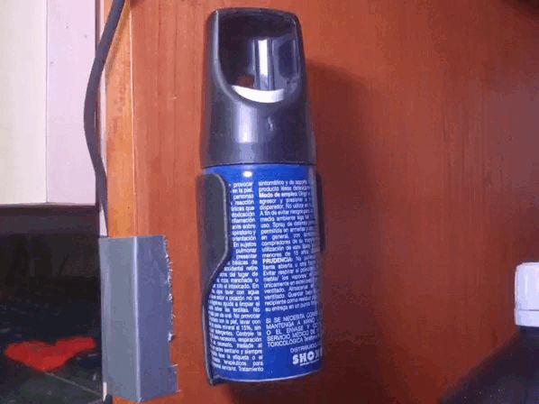 Soporte pared spray defensa imp. sin soportes