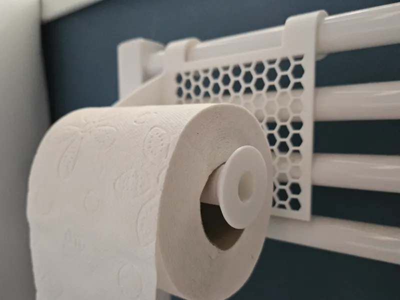 Toilet paper holder for bathroom radiator