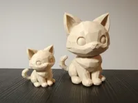 Mini chat mignon low poly — photo 2