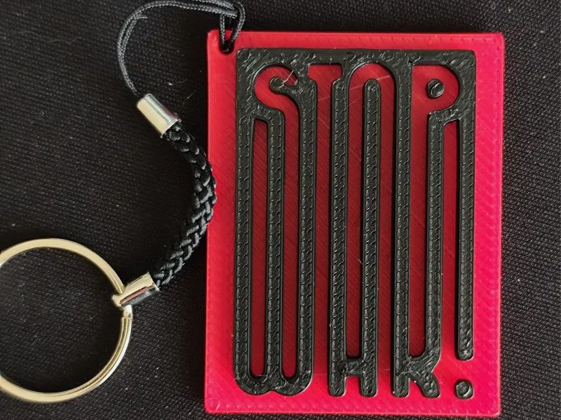 STOP WAR Keychain