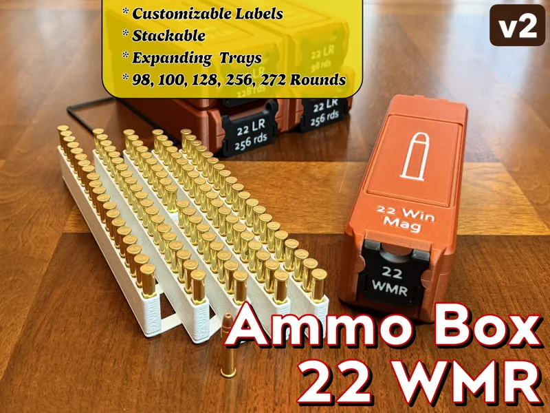 22 WMR Ammo Box + Expanding Tray