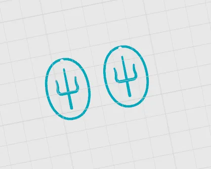Twenty One Pilots trident earrings view 2