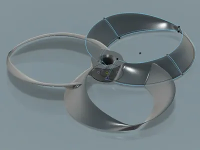 V3 Tri-Loop or Tri-Blade Toroidal Drone Propellers