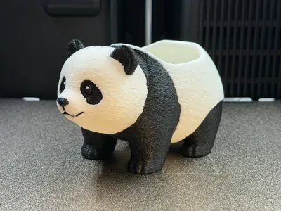 Lazy Fluffy Panda Desk Organizer & Storage Box