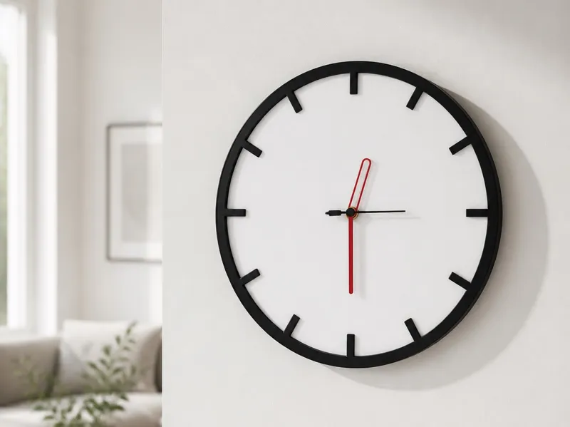 Modern Minimal Wall Clock | 3D Printed Decor
