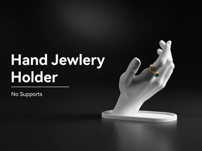 3D Scanned Hand Jewelry Holder, No Supports!