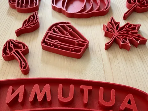 Cortador para modelado: Stamps for autumn pottery clay ceramics — referencia de MakerWorld