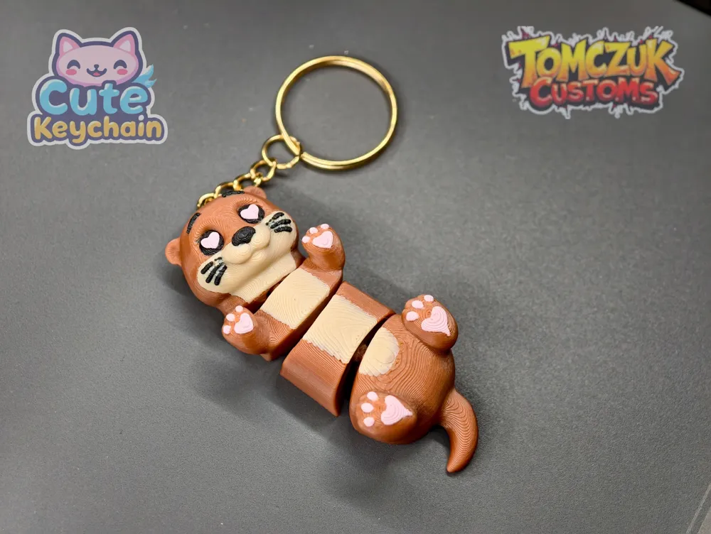 Cute Otter Keychain - Free 3D Print Model - MakerWorld