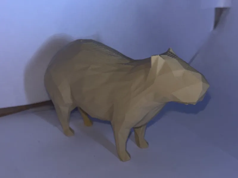 low poly capybara 