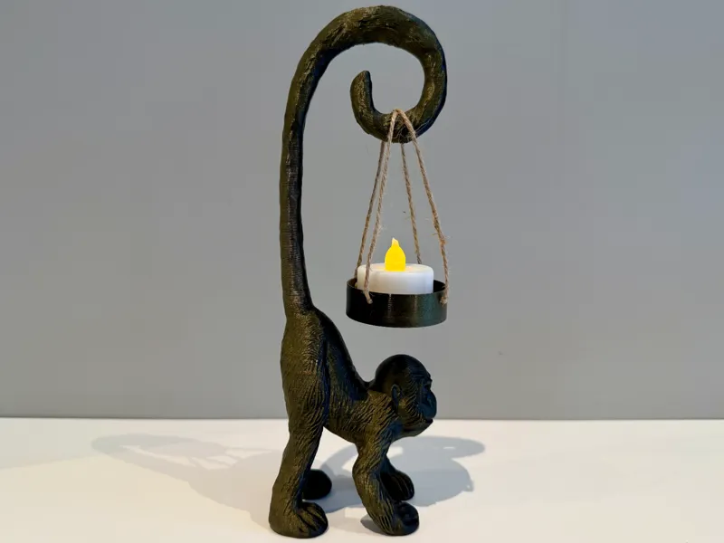 Monkey sculpture /w tealight holder