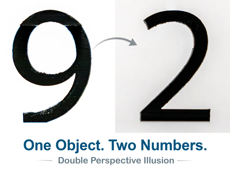 Number 92 Optical Illusion (10-99 available)