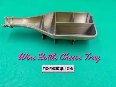 Wine Bottle Cheese Tray