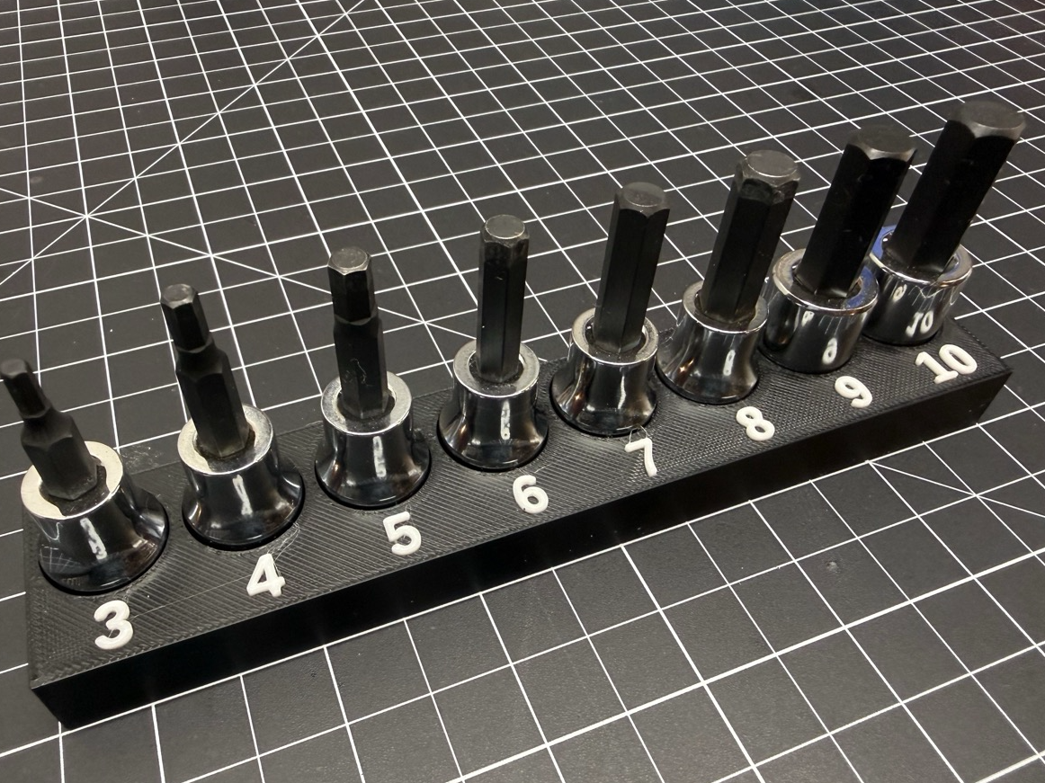 Icon 3/8" Drive Metric Hex-Bit Socket Organizer