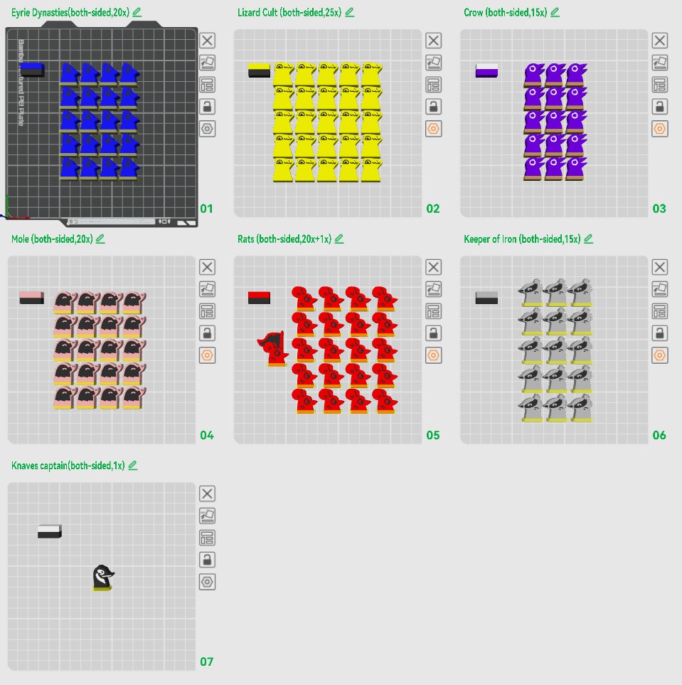 Miniatura 2 do modelo 3D Root Board Game Meeples (Units)