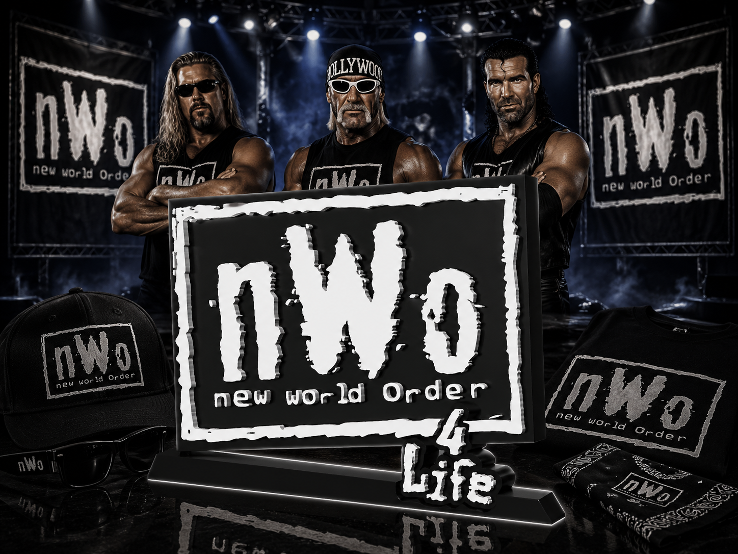 New World Order Logo Table Stand