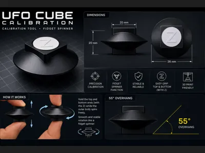 UFO CUBE Calibration Fidget spinner