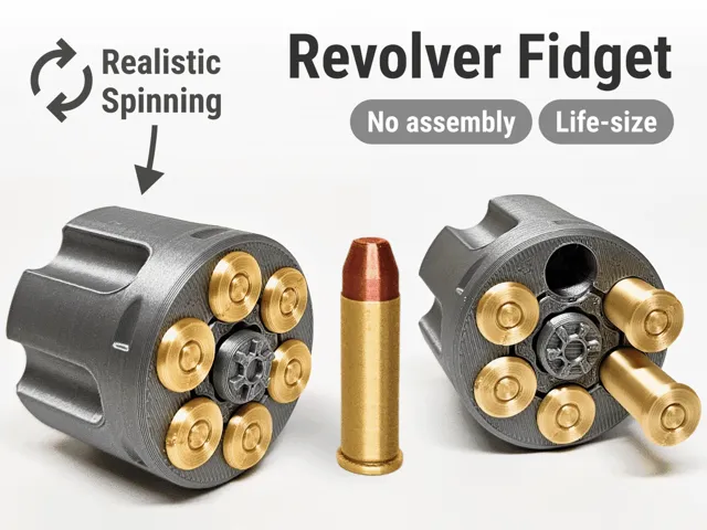 Realistic Revolver Spinning Fidget | 38 Special