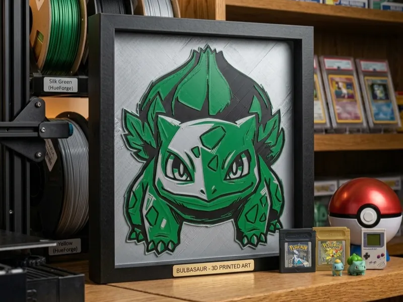Bulbasaur HueForge Frame – Arcane-Inspired Pokemon