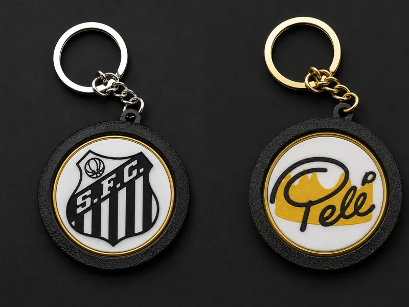 Chaveiro Giratório Pelé – Santos FC