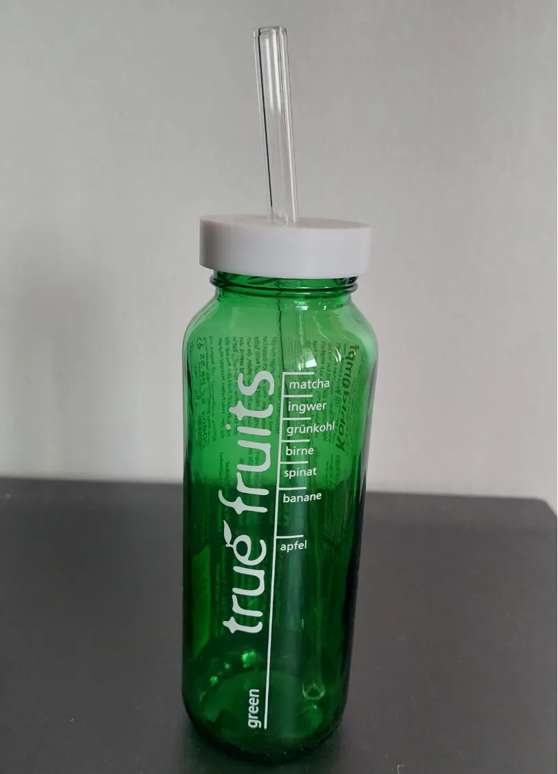 Straw lid for True Fruits bottles 250ml by finleymeinengel MakerWorld