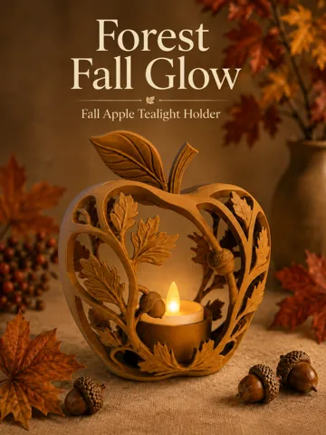 Accesorio de iluminación decorativa: Forest Fall Glow - Apple LED Tealight Holder — vista de referencia 2