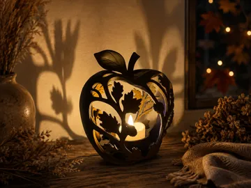 Accesorio de iluminación decorativa: Forest Fall Glow - Apple LED Tealight Holder — vista de referencia 3
