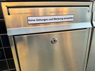 Briefkasten Schild / Keine Werbung Keine Zeitung