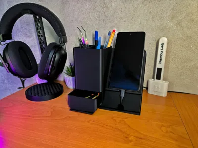 Desk charging station  with organizer