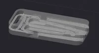 added hole for keychain, 0.1mm layer, 3 walls, 20% infill