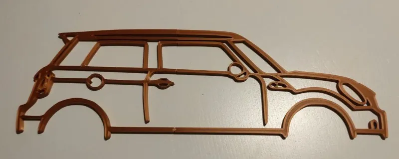 Mini cooper silhouette wall art