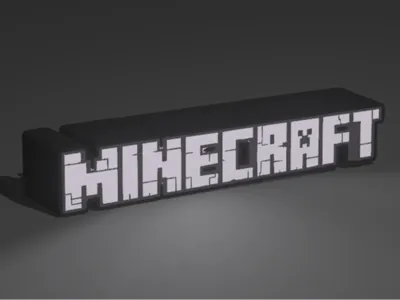 Minecraft logo LEDBOX 3H all print