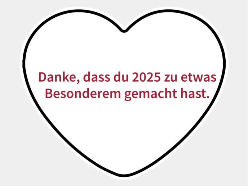 DankeHerz 2025 – dekoratives Schild 