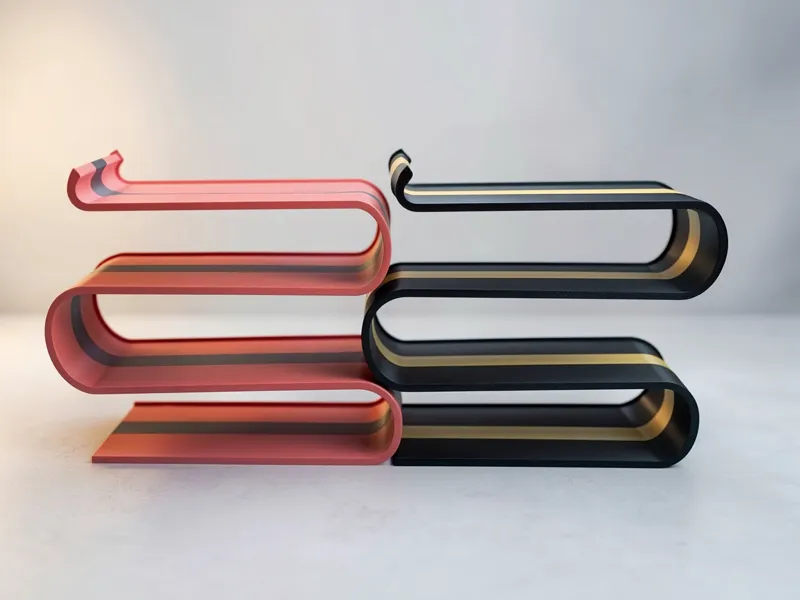 Sleek Modern Curvy Shelves