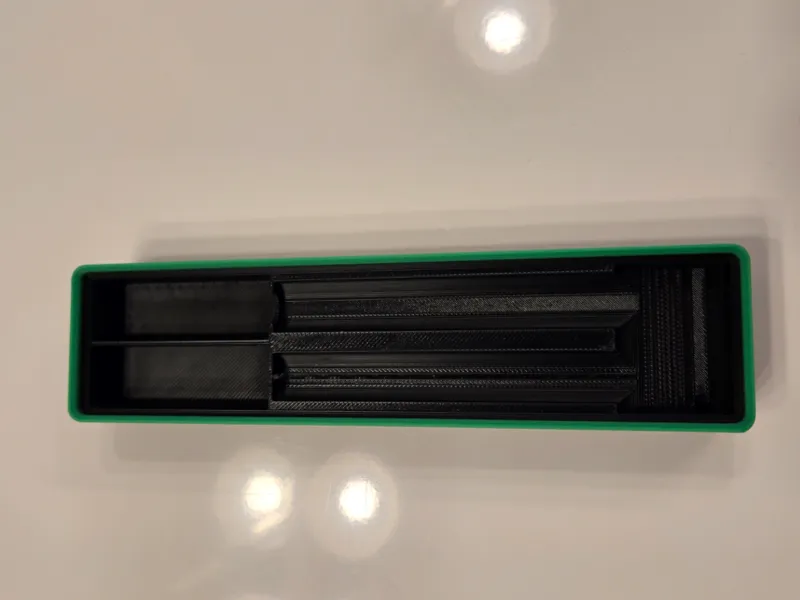 Gridfinity xacto and deburring holder low profile